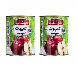کمپوت سیب خوشاب - 350 گرم بسته 2 عددی