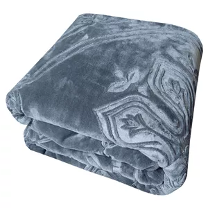 پتو 2 نفره نرمینه بافت مدل نرمین برجسته سایز 240x220 سانتی‌متر