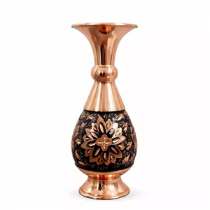 گلدان مسی مدل صراحی الماس تراش کد 16