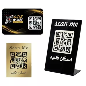 پک استند و تگ NFC کارت ویزیت دیجیتال مدل black100