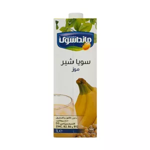 شیر سویا غیرلبنی مانداسوی با طعم موز - 1 لیتر