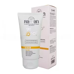 کرم ضد آفتاب بدون رنگ راسن spf50 مدل potent  مناسب انواع پوست حجم 40 میلی لیتر