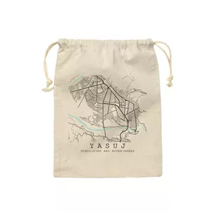 کیسه نان و سبزی ترمه طراحان ایده مدل نقشه شهر یاسوج کد map0522 - M سایز 23x33 سانتی متر