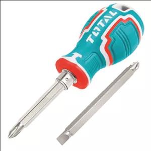 پیچ گوشتی یک سر چهارسو یک سر دو سو توتال مدل THT250216 سایز 180 میلی متر