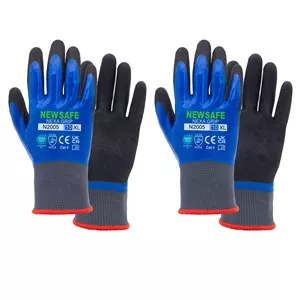 دستکش ایمنی نیتریل نیوسیف مدل NEXAGRIP-N2005 کد XL/10 بسته 2 عددی