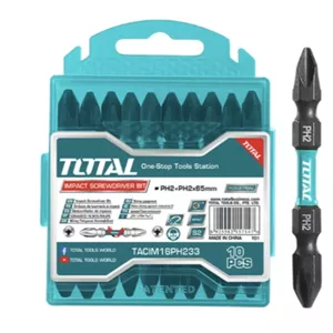 سری پیچ گوشتی دو سر چهار سو توتال مدل TACIM16PH233  بسته 10 عددی