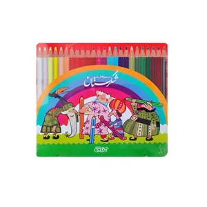 مداد رنگی 24 رنگ آزاده مدل شکرستان فلزی