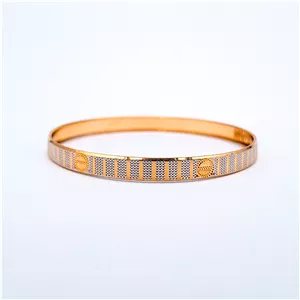 النگو طلا 18 عیار زنانه گالری طلای پیرعطا مدل کارتیر تراش کد MR2350tk3wg سایز 3