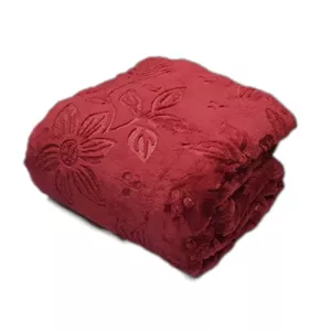 پتو مسافرتی 2 نفره تیسا مدل گل برجسته  سایز 220x200 سانتی‌متر
