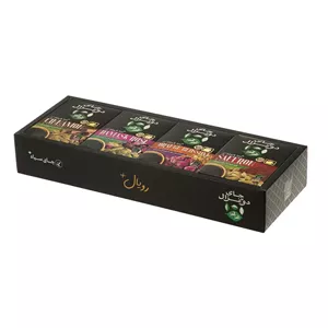چای سیاه طعم‌دار دو غزال 4 عددی مدل رویال - 400 گرم