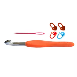 قلاب تریکو بافی مدل ZHL-10 کد 10 به همراه سنجاق نشانه گذار بافتنی و سوزن دوخت کاموا مجموعه 5 عددی
