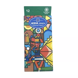 مداد رنگی 12 رنگ برند آسیا مدل 10002