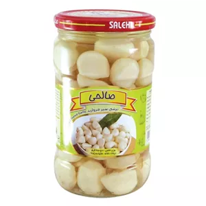 ترشی سیر مروارید پاستوریزه ممتاز صالحی - 650 گرم مجموعه 4 عددی
