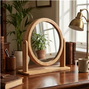 آینه رومیزی اطلس مدل نهال طرح چوب کد 21*21