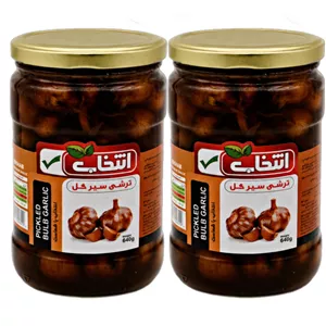 ترشی سیر گل انتخاب - 640 گرم بسته 2 عددی