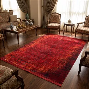 فرش ماشینی 700 شانه فرش بزرگمهر زمینه لاکی حاشیه لاکی طرح بلوچی کد 78039