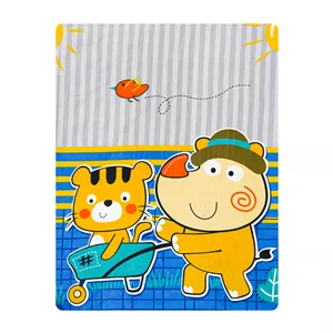 ملحفه میکرو کودک آدنو مدل Best friend کد MC17 سایز 100x150 سانتی متر