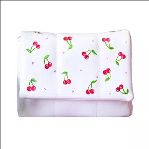 کیف رودوشی زنانه مدل نقاشی آلبالویی کد 185