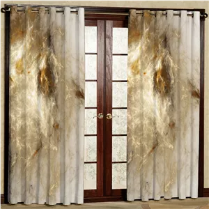  پرده بارمان دکور طرح ماربل مدل مخمل پانچی کد 2564 W سایز 140x200 سانتی متر