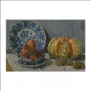 کاغذ کادو ترمه طراحان ایده مدل طبیعت بی جان از مونه کد art0212 سایز 57x37 سانتی متر