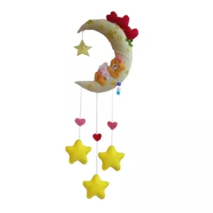 آویز تزئینی اتاق کودک مدل ماه و ستاره کد Q02 