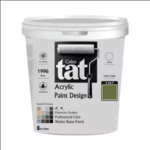 رنگ سبز صدری تیره مات اکرولیک تات کد 4-19-7 حجم 4لیتر