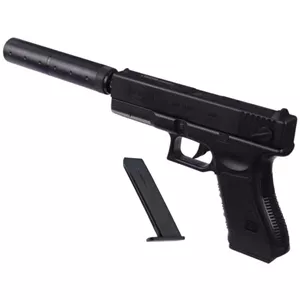 تفنگ بازی ناب سل مدل کلت لیزردار کد COLTTOY GUN METAL P180-2 مناسب برای نوجوانان