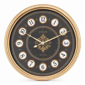 ساعت دیواری عقربه‌ای با نشانگر رومی لوتوس مدل MT-1328-ROSE/BL-B