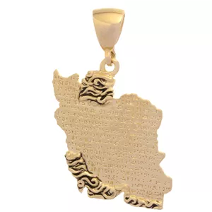 آویز گردنبند طلا 18 عیار زنانه طلای مستجابی طرح ایران کد 983 