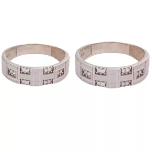 ست حلقه طلا 18 عیار زنانه و مردانه نیکان گلد مدل NK223