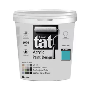 رنگ سبز فیروزه ای نیمه مات اکرولیک تات کد 4-29-5 حجم 1لیتر