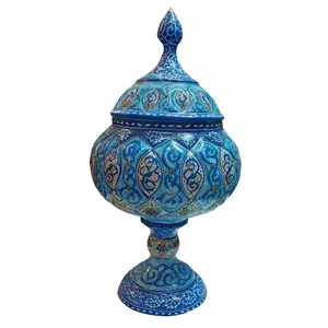 گز خوری میناکاری مسی مدل اسلیمی ختایی کد 22484