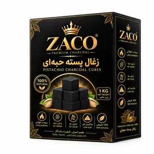 زغال زاکو مدل پسته حبه ای با وزن 1 کیلوگرم