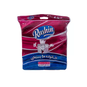 دستمال کاغذی 100 برگ 2 لایه راشین مدل 3223 بسته 10 عددی