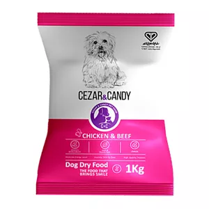 غذای خشک سگ بالغ سزار و کندی مدل Adult Small وزن 1 کیلوگرم 