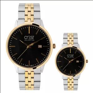 ست ساعت مچی عقربه‌ای کوارتز زنانه و مردانه کرست مدل 6705/3