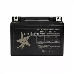 باتری موتورسیکلت 12 ولت 7 آمپر یوروتک مدل EUR7.212