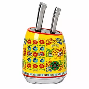 چاقو آشپزخانه 7 پارچه با تیغه استیل و با دسته استیل اسمگ مدل Dolce & Gabbana
