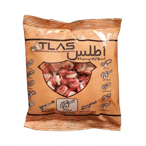 گیره پرده اطلس مدل قلابدار فلزی بسته 3000 عددی