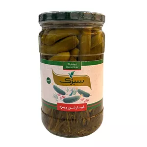 خیارشور ریز سرکه‌ای سبزک - 650 گرم