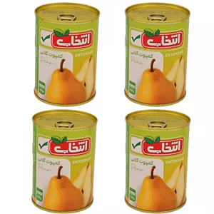 کمپوت گلابی انتخاب - 380 گرم بسته 4 عددی