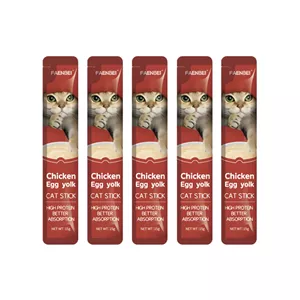 بستنی گربه فنبی مدل Creamy Sticks طعم مرغ و تخم مرغ بسته 5 عددی