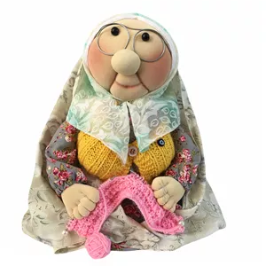 عروسک طرح مادربزرگ مدل ننه نقلى ارتفاع 25 سانتى متر
