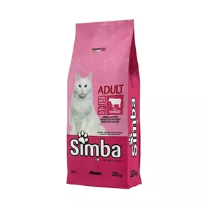غذای خشک گربه بالغ مونژه مدل Simba Adult Cat Kibbles با طعم گوشت گاو وزن 20 کیلوگرم