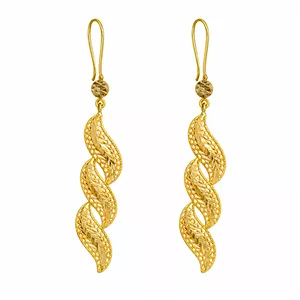گوشواره عصایی طلا 18 عیار زنانه فرشته مدل فیوژن تراش شراره S 