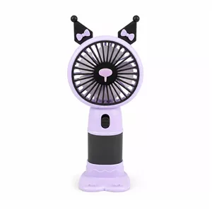 پنکه‌ شارژی مدل پایه دار کرومی کد Mini Oval Kuromi Fan