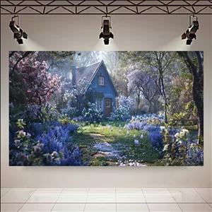 کاغذ دیواری طرح خانه مدل آرامش جنگل کد AR304454