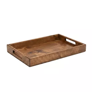 سینی دسته دار مدل چوبی ماهون سایز 35x25سانتی متر