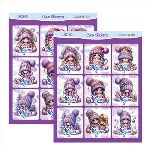 برچسب لاژید مدل اسم مژان  طرح دخترونه بسته 2 عددی