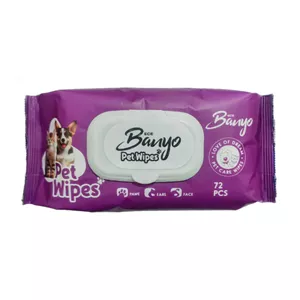 دستمال مرطوب حیوانات بانیو مدل نارگیل بسته 72 عددی